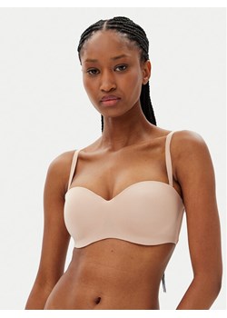 Hunkemöller Biustonosz push-up Smooth 206739 Beżowy ze sklepu MODIVO w kategorii Biustonosze - zdjęcie 182607328