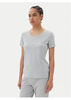 EA7 Emporio Armani T-Shirt 7W000094 AF10373 O8002 Szary Slim Fit ze sklepu MODIVO w kategorii Bluzki damskie - zdjęcie 182607589