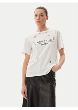 Max Mara T-Shirt 2515971042650 Biały Regular Fit ze sklepu MODIVO w kategorii Bluzki damskie - zdjęcie 182607867