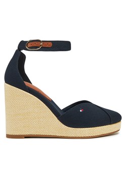 Tommy Hilfiger Półbuty Flag High Wedge Espad Closed Toe FW0FW08494 Granatowy ze sklepu MODIVO w kategorii Espadryle damskie - zdjęcie 182607868