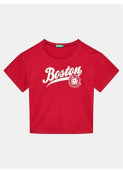 United Colors Of Benetton T-Shirt 3096C10LG Czerwony Regular Fit ze sklepu MODIVO w kategorii T-shirty chłopięce - zdjęcie 182608047
