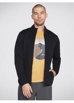 Skechers Kurtka przejściowa The Hoodless Hoodie Ottoman Jacket JA25 Czarny Regular Fit ze sklepu MODIVO w kategorii Kurtki męskie - zdjęcie 182608097