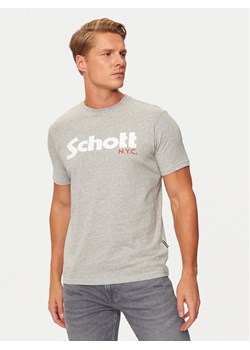 SCHOTT N.Y.C. T-Shirt TSLOGO Szary Regular Fit - id: 0000304870040 - marki Schott N.y.c. - 182608289 SCHOTT N.Y.C. T-Shirt TSLOGO Szary Regular Fit ze sklepu MODIVO w kategorii T-shirty męskie - zdjęcie 182608289