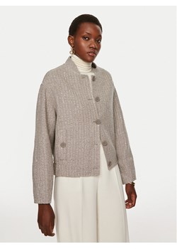 TWINSET Kurtka bomber 242TP2051 Szary Loose Fit ze sklepu MODIVO w kategorii Kurtki damskie - zdjęcie 182608336