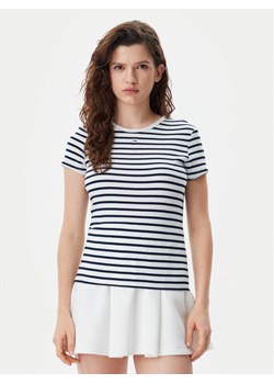 Tommy Jeans T-Shirt Essential DW0DW17383 Granatowy Slim Fit ze sklepu MODIVO w kategorii Bluzki damskie - zdjęcie 182608599