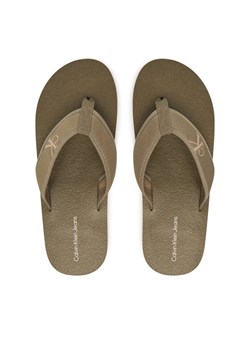Calvin Klein Jeans Japonki Thong+ Cv YM0YM01235 Khaki ze sklepu MODIVO w kategorii Klapki męskie - zdjęcie 182608856