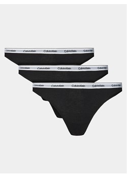 Calvin Klein Underwear Komplet 3 par stringów 000QD5209E Czarny ze sklepu MODIVO w kategorii Majtki damskie - zdjęcie 182609069