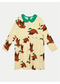 Mini Rodini Sukienka codzienna Ducks 2275012123 Żółty Regular Fit ze sklepu MODIVO w kategorii Sukienki dziewczęce - zdjęcie 182609219