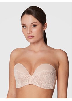 Wonderbra Biustonosz bardotka WB000BHO Beżowy ze sklepu MODIVO w kategorii Biustonosze - zdjęcie 182609299