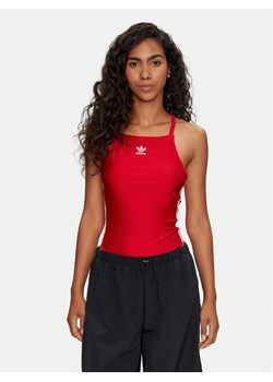 adidas Body 3-Stripes IY7295 Czerwony Slim Fit - id: 0000303915230 - marki adidas - 182609587 adidas Body 3-Stripes IY7295 Czerwony Slim Fit ze sklepu MODIVO w kategorii Bluzki damskie - zdjęcie 182609587