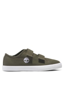 Timberland Tenisówki Newport Bay Low Hook & Loop Sneaker TB0A66U9EZ91 Khaki ze sklepu MODIVO w kategorii Trampki dziecięce - zdjęcie 182609629