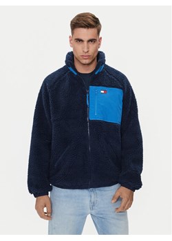 Tommy Jeans Kurtka przejściowa Teddy DM0DM18906 Granatowy Relaxed Fit ze sklepu MODIVO w kategorii Kurtki męskie - zdjęcie 182609668
