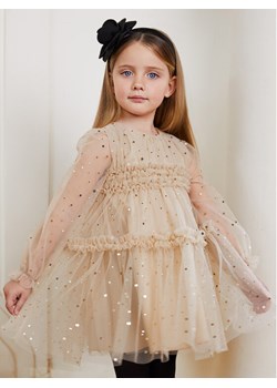 Abel & Lula Sukienka elegancka 5533 Beżowy Regular Fit ze sklepu MODIVO w kategorii Sukienki dziewczęce - zdjęcie 182609975