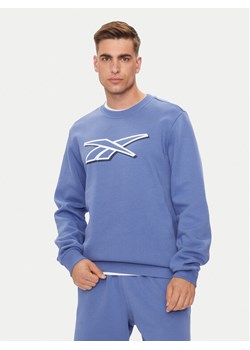 Reebok Bluza Vector Logo 100202411 Niebieski Regular Fit ze sklepu MODIVO w kategorii Bluzy męskie - zdjęcie 182610046