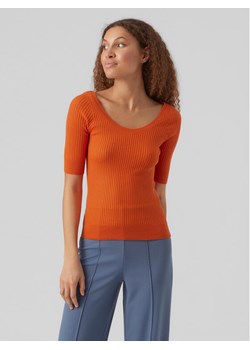 Vero Moda Sweter Estela 10277850 Pomarańczowy Slim Fit ze sklepu MODIVO w kategorii Swetry damskie - zdjęcie 182610076