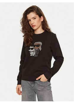 KARL LAGERFELD Bluza A1W20081 Czarny Regular Fit ze sklepu MODIVO w kategorii Bluzy damskie - zdjęcie 182610086
