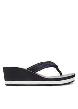 Tommy Hilfiger Japonki Th Stripes Wedge Beach Sandal FW0FW08521 Niebieski ze sklepu MODIVO w kategorii Klapki damskie - zdjęcie 182610117
