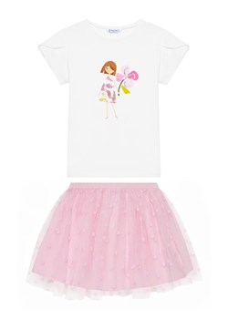 Mayoral Komplet t-shirt i spódniczka 3946 Różowy Regular Fit ze sklepu MODIVO w kategorii Komplety dziewczęce - zdjęcie 182610188