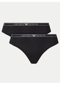 Emporio Armani Underwear Komplet 2 par stringów 163333 4F223 00020 Czarny ze sklepu MODIVO w kategorii Majtki damskie - zdjęcie 182610278