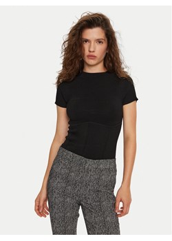 STAUD Bluzka Tigereye R24F3105VN Czarny Slim Fit ze sklepu MODIVO w kategorii Bluzki damskie - zdjęcie 182610376