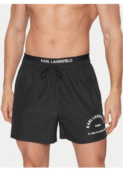 KARL LAGERFELD Szorty kąpielowe A1M46054 Czarny Regular Fit ze sklepu MODIVO w kategorii Kąpielówki - zdjęcie 182610518