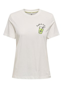 ONLY T-Shirt Kita 15349150 Biały Regular Fit ze sklepu MODIVO w kategorii Bluzki damskie - zdjęcie 182610688