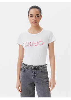 Liu Jo Beachwear T-Shirt VA5154 JS003 Biały Regular Fit ze sklepu MODIVO w kategorii Bluzki damskie - zdjęcie 182610795