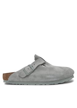 Birkenstock Klapki Boston zamsz 1029214 Szary ze sklepu MODIVO w kategorii Klapki damskie - zdjęcie 182610957