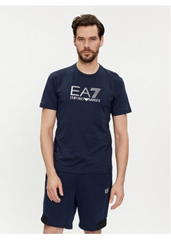 EA7 Emporio Armani T-Shirt 3DPT71 PJM9Z 1554 Granatowy Regular Fit ze sklepu MODIVO w kategorii T-shirty męskie - zdjęcie 182611356