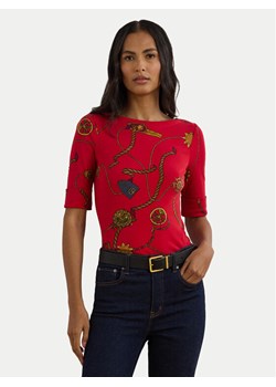 LAUREN RALPH LAUREN Bluzka 200957614002 Czerwony Slim Fit ze sklepu MODIVO w kategorii Bluzki damskie - zdjęcie 182611366