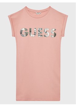 Guess Sukienka codzienna J3GK35 KAE23 Różowy Regular Fit ze sklepu MODIVO w kategorii Sukienki dziewczęce - zdjęcie 182611597