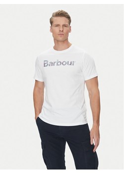 Barbour T-Shirt Devon MTS1391WH11 Biały Regular Fit ze sklepu MODIVO w kategorii T-shirty męskie - zdjęcie 182611609