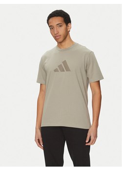 adidas T-Shirt Future Icons 3 Bar Logo JD4915 Beżowy Regular Fit ze sklepu MODIVO w kategorii T-shirty męskie - zdjęcie 182611658
