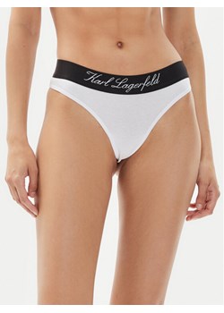 KARL LAGERFELD Stringi 240W2128 Biały ze sklepu MODIVO w kategorii Majtki damskie - zdjęcie 182612107