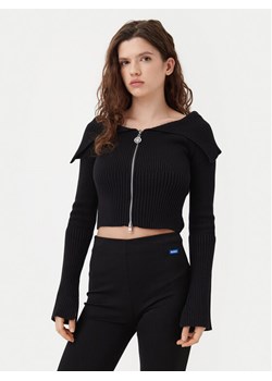 HUGO Kardigan 50532257 Czarny Regular Fit ze sklepu MODIVO w kategorii Swetry damskie - zdjęcie 182612157