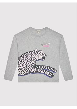 Kenzo Kids Bluzka K15542 D Szary Regular Fit ze sklepu MODIVO w kategorii Bluzki dziewczęce - zdjęcie 182612236