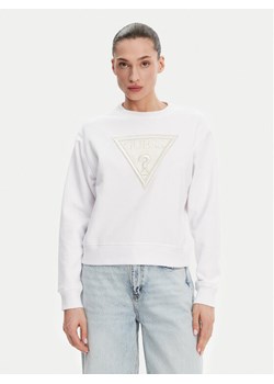 Guess Bluza W5GQ12KBKM0 Biały Regular Fit ze sklepu MODIVO w kategorii Bluzy damskie - zdjęcie 182612376