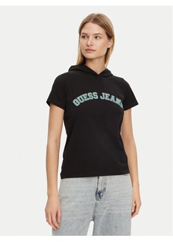 Guess T-Shirt W5GP28 J1314 Czarny Regular Fit - id: 0000304862816 - marki Guess - 182612487 Guess T-Shirt W5GP28 J1314 Czarny Regular Fit ze sklepu MODIVO w kategorii Bluzki damskie - zdjęcie 182612487