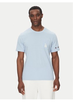 Champion T-Shirt 221038 Błękitny Regular Fit ze sklepu MODIVO w kategorii T-shirty męskie - zdjęcie 182612538