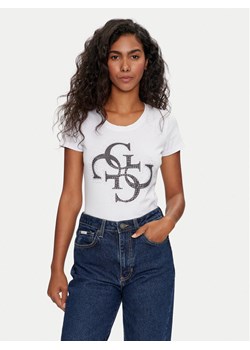 Guess T-Shirt W4YI37 J1314 Biały Regular Fit ze sklepu MODIVO w kategorii Bluzki damskie - zdjęcie 182612736