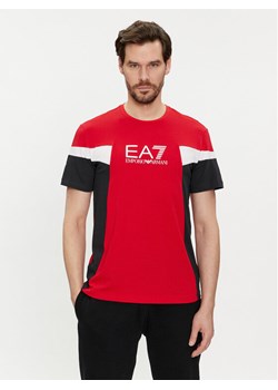 EA7 Emporio Armani T-Shirt 3DPT10 PJ02Z 1461 Czerwony Regular Fit ze sklepu MODIVO w kategorii T-shirty męskie - zdjęcie 182612777