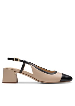 Clarks Sandały Nyta45 Sling 26181321 Beżowy ze sklepu MODIVO w kategorii Sandały damskie - zdjęcie 182613037