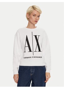 Armani Exchange Bluza 8NYM02 YJ68Z 1000 Biały Regular Fit ze sklepu MODIVO w kategorii Bluzy damskie - zdjęcie 182613069
