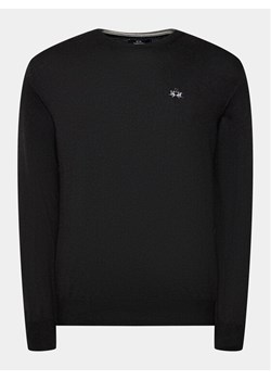 La Martina Sweter Wilmar WMS002 YW091 Czarny Regular Fit ze sklepu MODIVO w kategorii Swetry męskie - zdjęcie 182613108