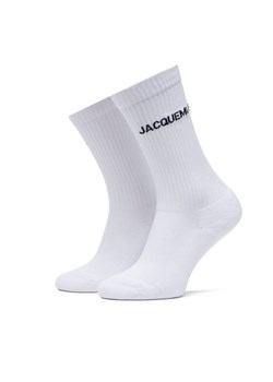 JACQUEMUS Skarpety wysokie damskie 21H213AC003-5000 Biały ze sklepu MODIVO w kategorii Skarpetki damskie - zdjęcie 182613147