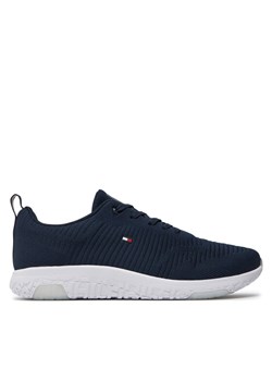 Tommy Hilfiger Sneakersy Corporate Knit Rib Runner FM0FM02838 Granatowy ze sklepu MODIVO w kategorii Buty sportowe męskie - zdjęcie 182613256
