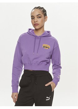 Puma Bluza For The Fanbase 624346 Fioletowy Relaxed Fit ze sklepu MODIVO w kategorii Bluzy damskie - zdjęcie 182613257