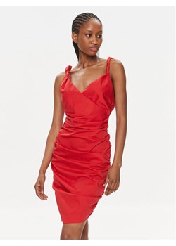 Pinko Sukienka koktajlowa Afrodite 103080 A1KH Czerwony Slim Fit ze sklepu MODIVO w kategorii Sukienki - zdjęcie 182613265