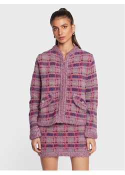 Blugirl Blumarine Kardigan RF2037-MA293 Fioletowy Regular Fit ze sklepu MODIVO w kategorii Swetry damskie - zdjęcie 182613406