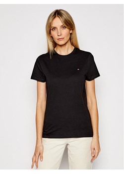 Tommy Hilfiger T-Shirt Heritage Crew WW0WW22043 Czarny Regular Fit ze sklepu MODIVO w kategorii Bluzki damskie - zdjęcie 182613507
